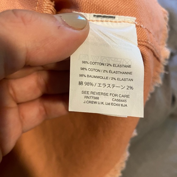 Madewell A- Line Zip Pink Mini Skirt with Raw Edged Hem in Cotton Size: 8 - Picture 7 of 9